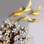 Papercraft flying birds in 3D origami