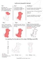 Papercraft doberman head in origami