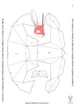 Papercraft rabbit mask in 3D origami