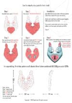 Papercraft heart rabbit in 3D origami