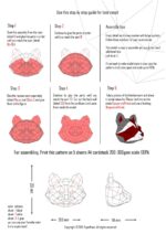 Papercraft Waschbärenkopf als 3D-Origami