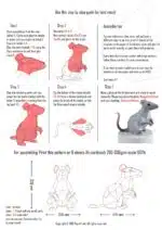 Rat papercraft 3D origami, weergave 3