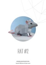 Papercraft de rats pour nouvel an chinois en origami 3D