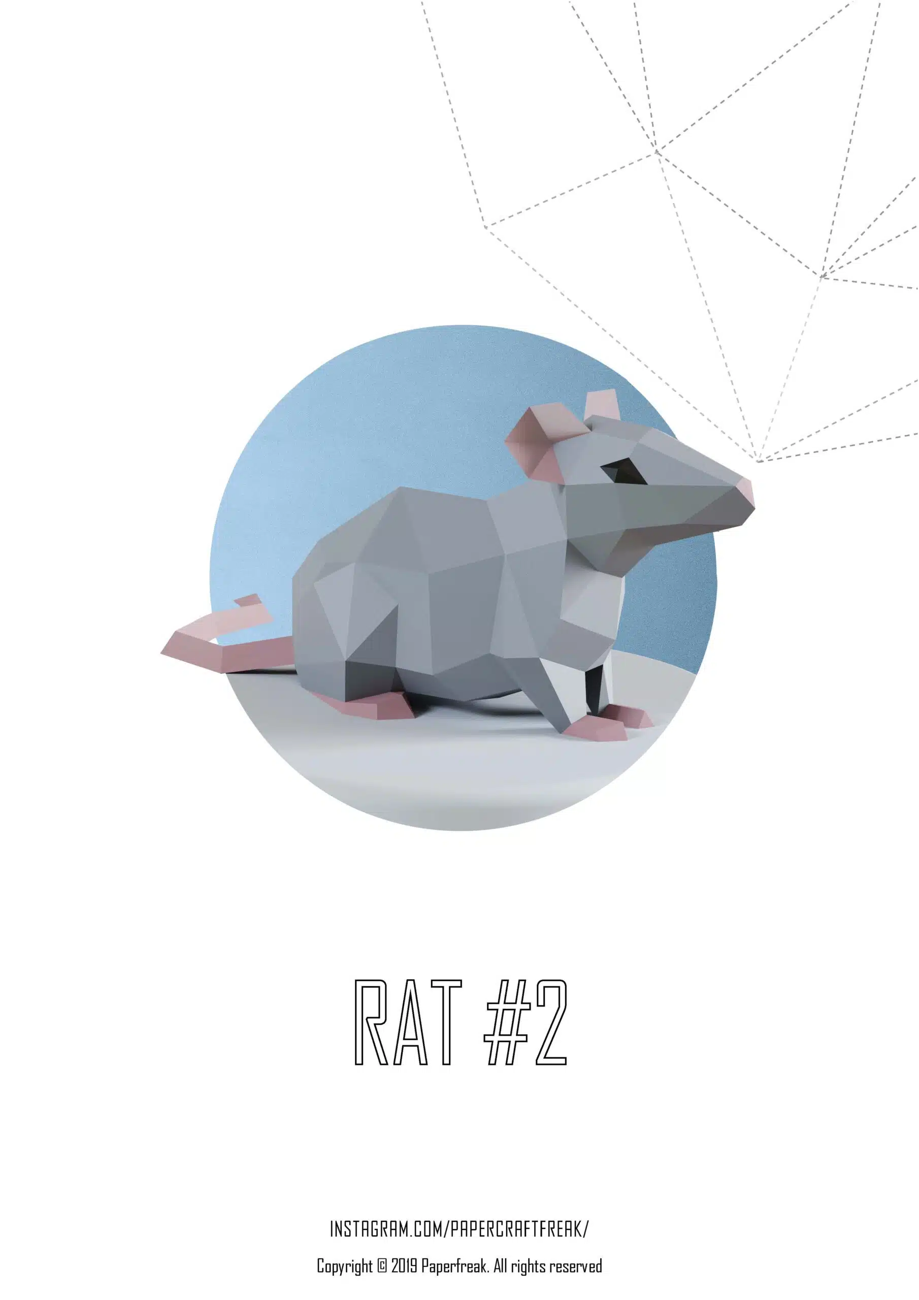Origami 3D rat voor Chinees Nieuwjaar, weergave 5