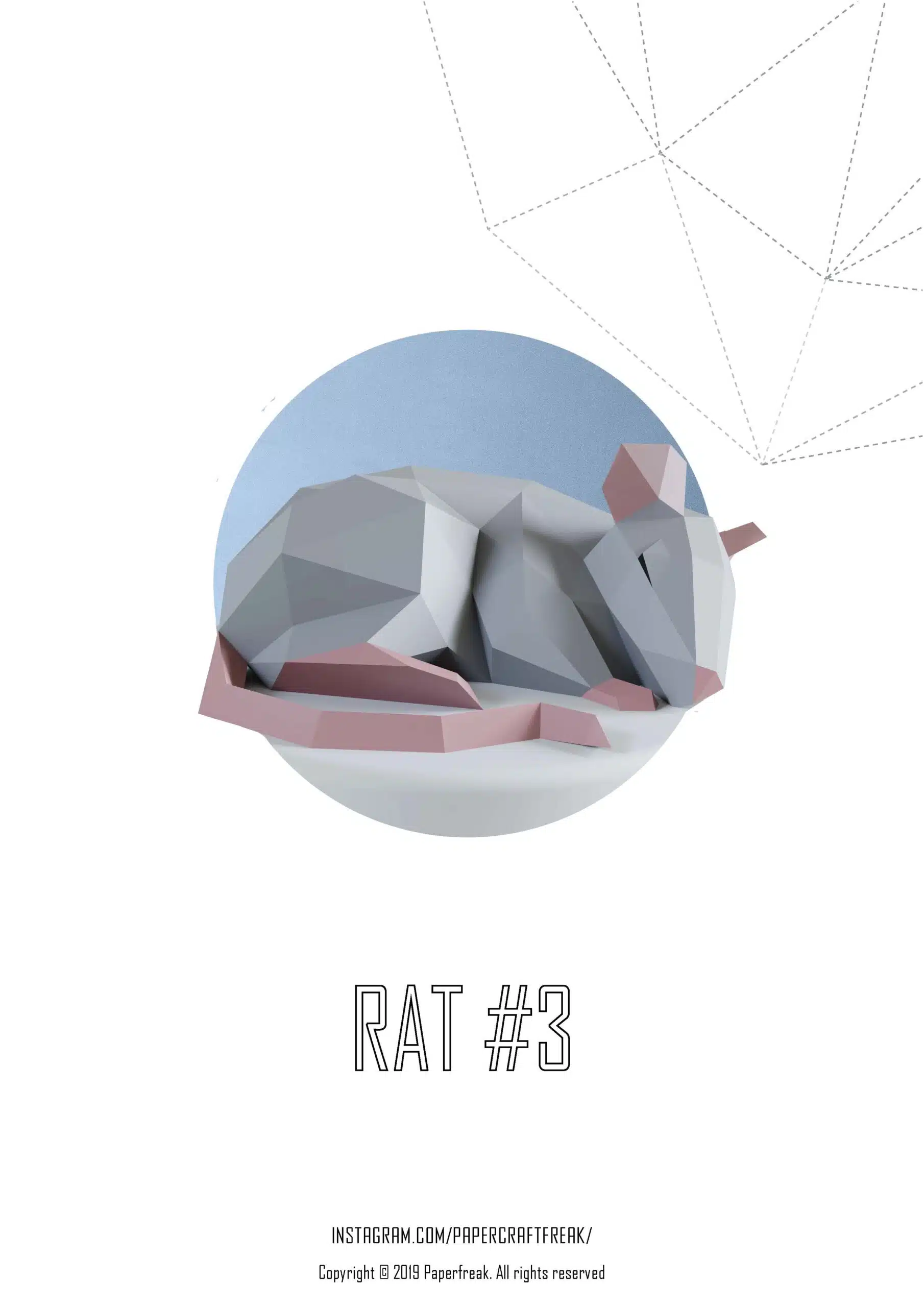 Origami 3D rat voor Chinees Nieuwjaar, weergave 6