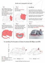 Papercraft de rats pour nouvel an chinois en origami 3D