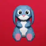 Grote 3D-origami konijn in papercraft, weergave 13