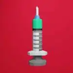 Papercraft de seringue médicale en origami 3D