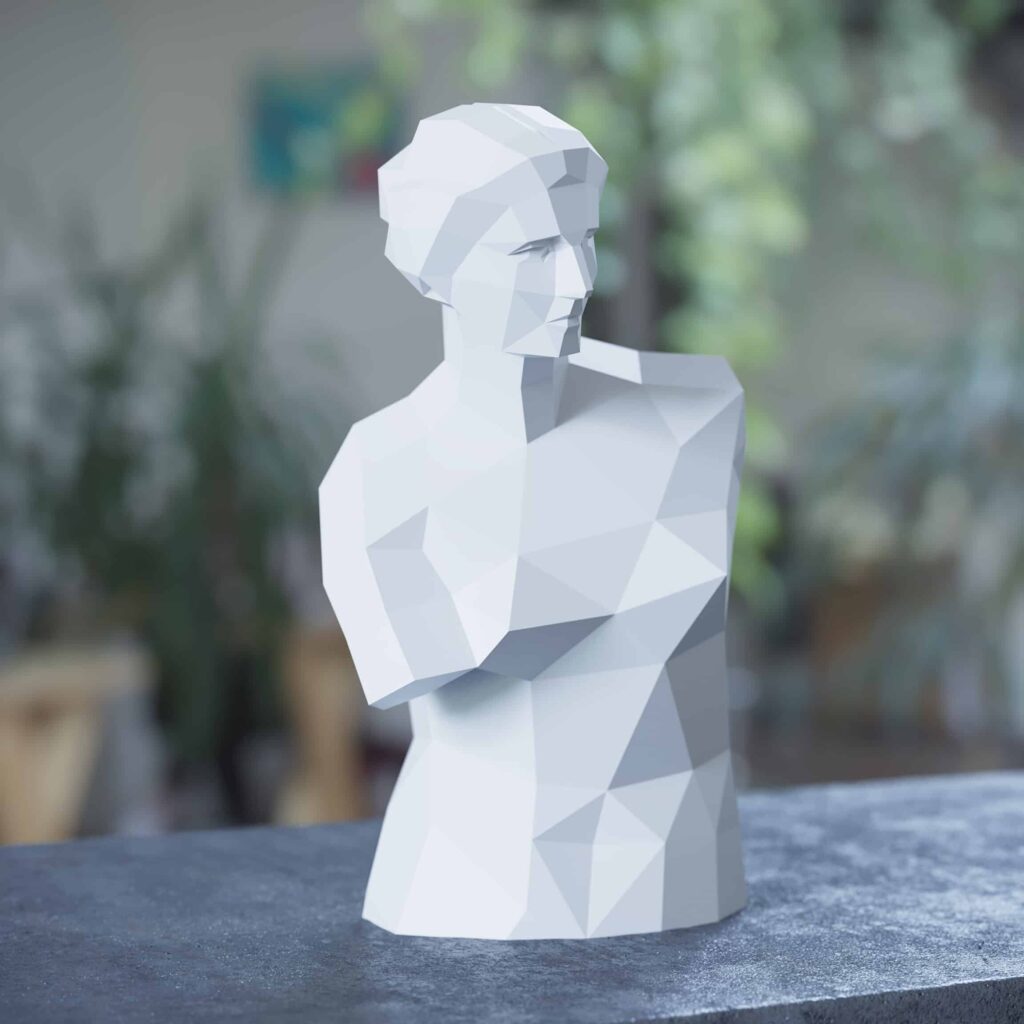 Papercraft of Venus de Milo in 3D origami