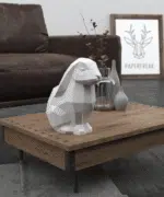 Papercraft de conejo sentado en origami 3D, vista 2, vista 2, vista 2, vista 2, vista 2, vista 2, vista 2, vista 2