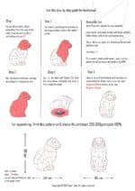 Papercraft de coelho sentado em origami 3D