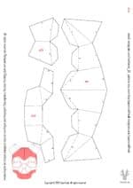 Papercraft de calavera cornuda en origami 3D