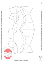 Papercraft de máscara de caveira com chifres em origami 3D