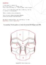 Papercraft de máscara de calavera en origami 3D