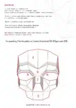 3D-origami schedelmasker, weergave 3