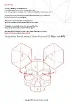 Origami 3D muizen schedelmasker voor Halloween, weergave 4