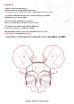 Papercraft mouse skull mask for Halloween in 3D origami