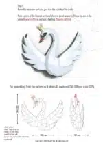 Origami 3D zwaan met kroon, weergave 4