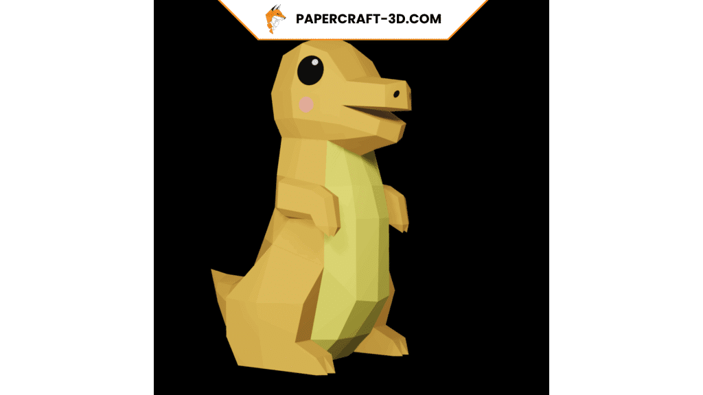 Papercraft di dinosauro in origami 3D