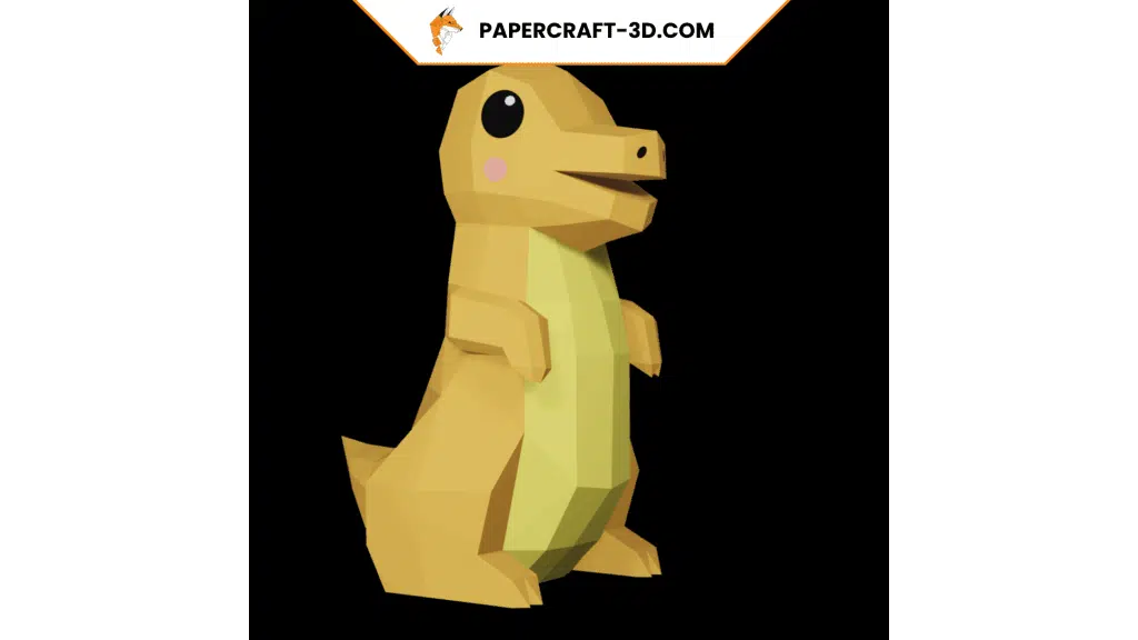 Papercraft dinosaurus, weergave 2
