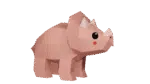 Triceratops 3D origami papercraft, weergave 2