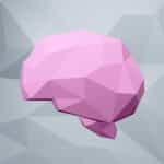 Papercraft de cerebro en origami 3D