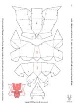 Papercraft de masque de loup en origami 3D