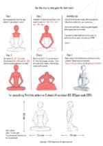 Papercraft de meninas em meditação vipassana em origami 3D