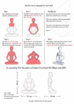 3D Origami Papercraft of Girls in Vipassana Meditation