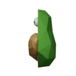 Papercraft avocado met hart in 3D origami, weergave 8