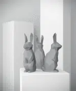 Klein konijntje papercraft 3D, weergave 4