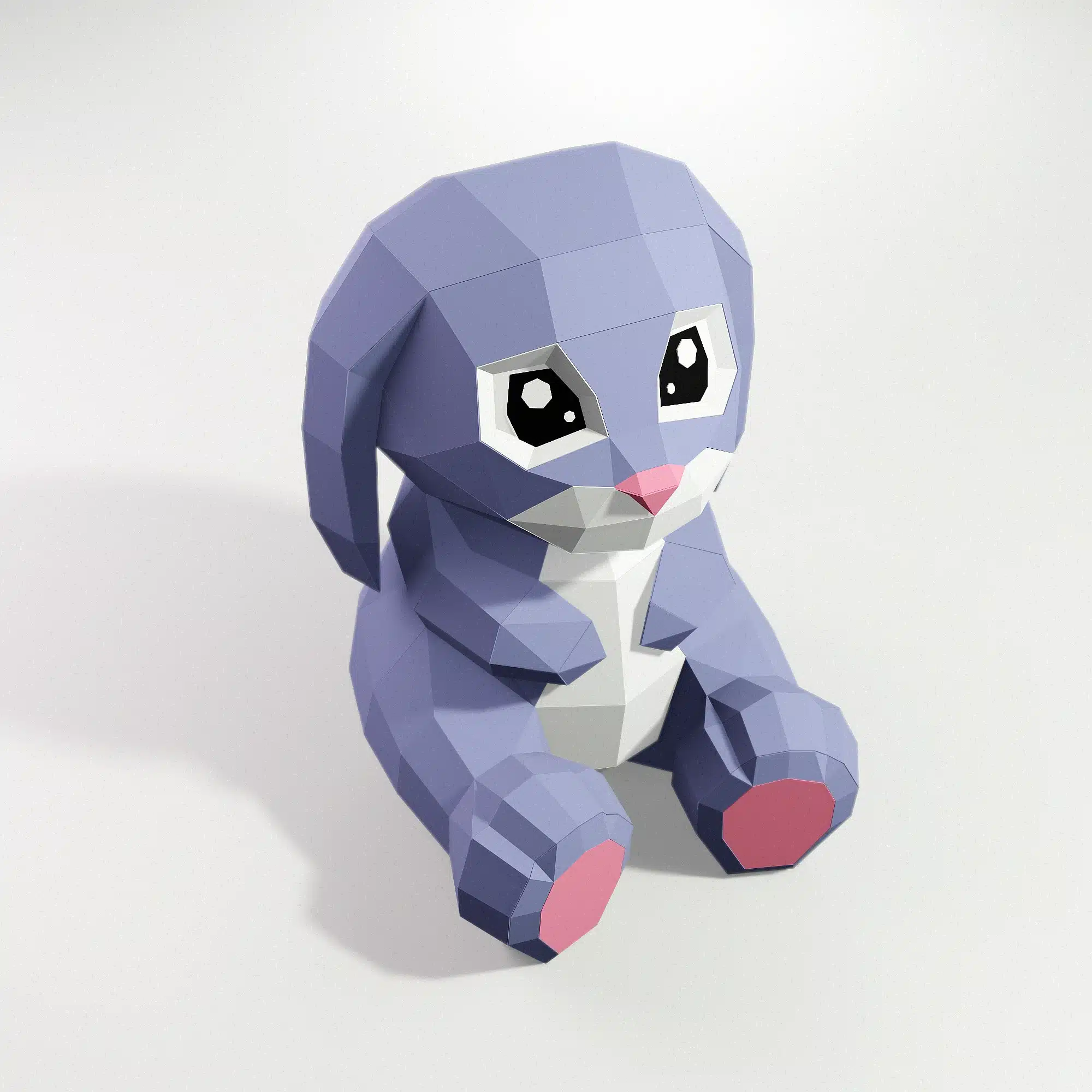 Grote 3D-origami konijn in papercraft, weergave 9