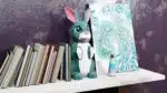 Schattig kawaii konijn papercraft origami 3D, weergave 7