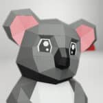 Papercraft de bébé koala en origami 3D