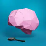 Papercraft de cerebro en origami 3D