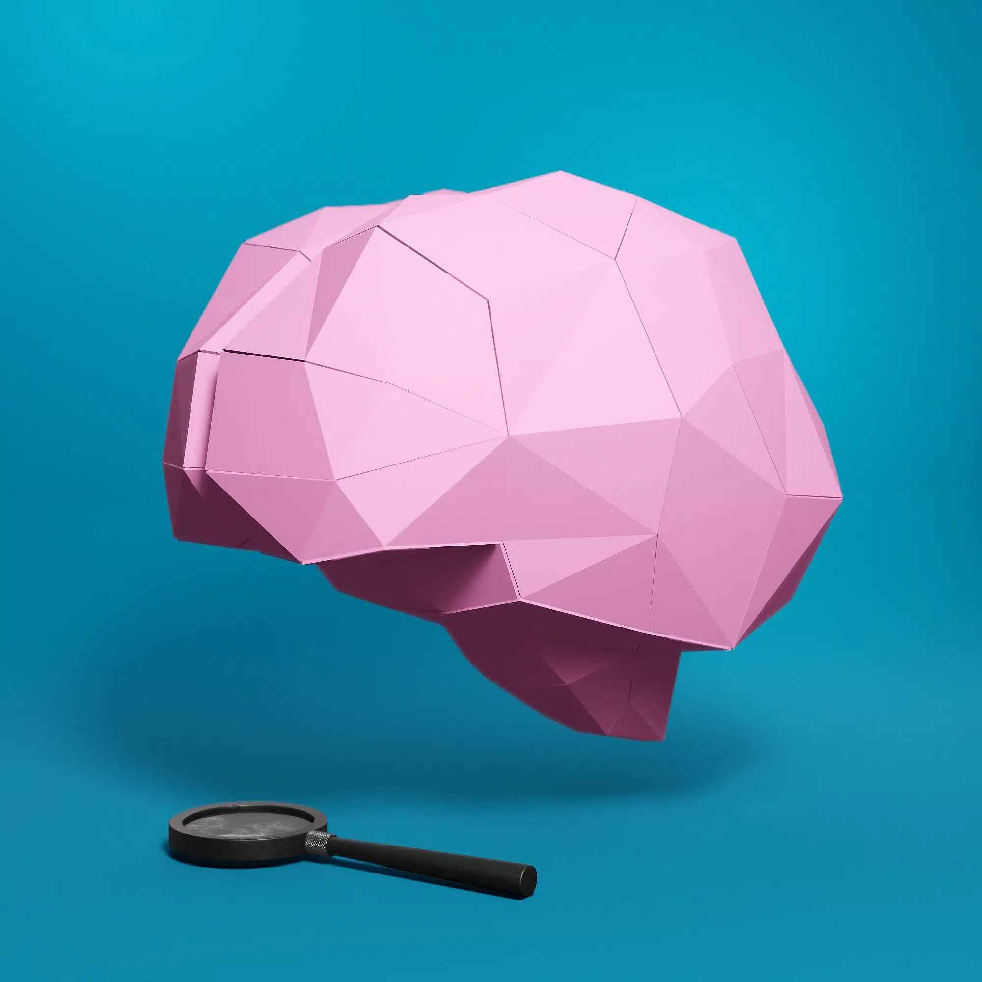Hersenen in 3D-origami papercraft, weergave 6