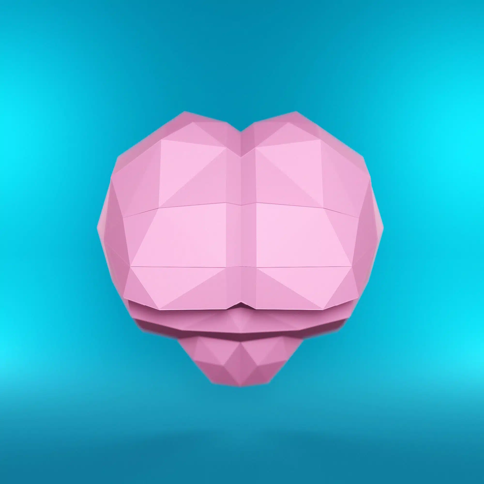 Hersenen in 3D-origami papercraft, weergave 5