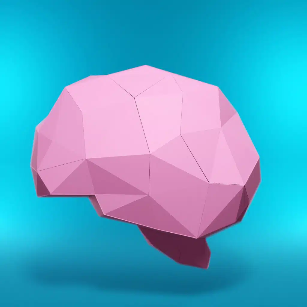 Papercraft de cerebro en origami 3D