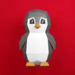 Papercraft de pingouin jouet en origami 3D