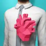 Hart anatomisch papercraft 3D origami, weergave 7