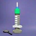 Papercraft de seringue médicale en origami 3D