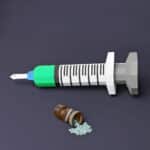 Papercraft de seringue médicale en origami 3D