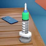 Papercraft de seringue médicale en origami 3D