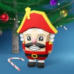 Papercraft of nutcracker in 3D origami