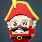Casse-nootmuskaartpapercraft 3D, weergave 4
