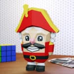 Papercraft of nutcracker in 3D origami