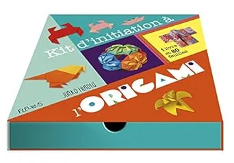 Kit origami per principianti - Libro illustrato + 80 fogli di carta (25 modelli da 8 anni)