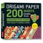 Origami Paper Kimono Patterns - 200 feuilles d’origami double-face aux motifs kimono (15 cm)