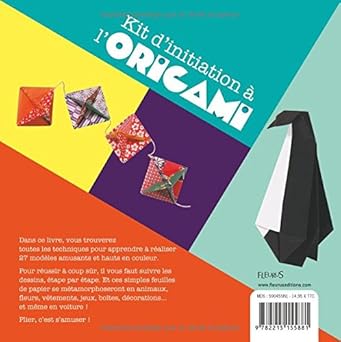Kit d’initiation à l’origami – Livre illustré + 80 feuilles de papier (25 modèles dès 8 ans)