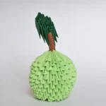 Modular Apple with Leaves 3D Origami Papercraft
